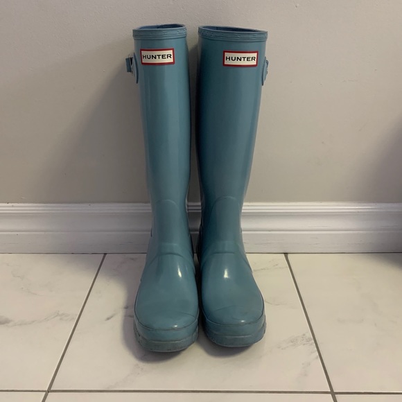 Light blue Hunter boots - Picture 1 of 5